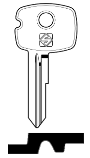 Afbeelding van Silca Autosleutel z/plastic kop staal YM20