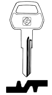 Afbeelding van Silca Autosleutel z/plastic kop staal YM22