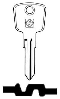 Afbeelding van Silca Autosleutel z/plastic kop staal YM24