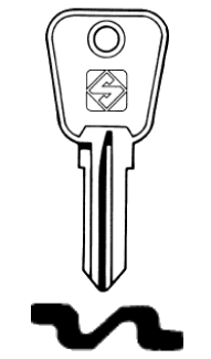 Afbeelding van Silca Autosleutel z/plastic kop staal YM26