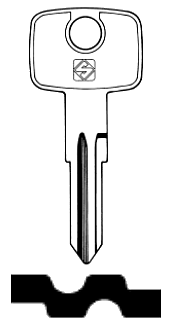 Afbeelding van Silca Autosleutel z/plastic kop staal YM28