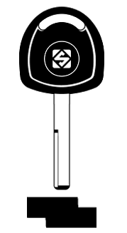 Afbeelding van Silca Transpondersleutel brass YM27T2