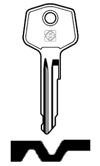 Afbeelding van Silca Autosleutel z/plastic kop staal YM3