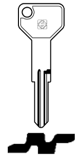 Afbeelding van Silca Autosleutel z/plastic kop staal YM31