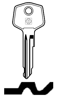 Afbeelding van Silca Autosleutel z/plastic kop staal YM4