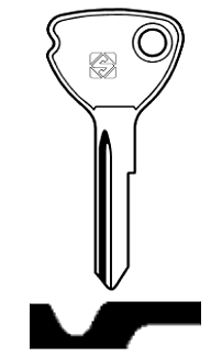 Afbeelding van Silca Autosleutel z/plastic kop staal YM7