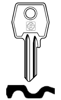 Afbeelding van Silca Cilindersleutel brass AGB4