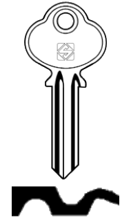 Afbeelding van Silca Cilindersleutel brass ALP10