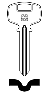 Afbeelding van Silca Cilindersleutel brass ALP12