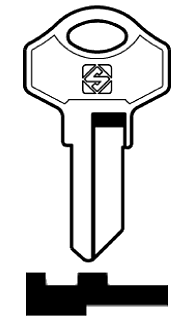 Afbeelding van Silca Cilindersleutel brass ALP13R