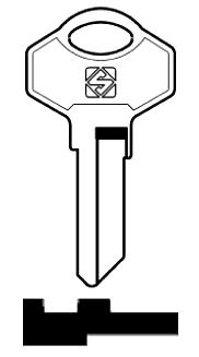 Afbeelding van Silca Cilindersleutel brass ALP14R