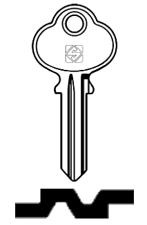 Afbeelding van Silca Cilindersleutel staal ALP1