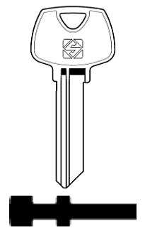 Afbeelding van Silca Cilindersleutel brass BRA5