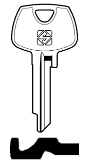 Afbeelding van Silca Cilindersleutel brass BRA6R