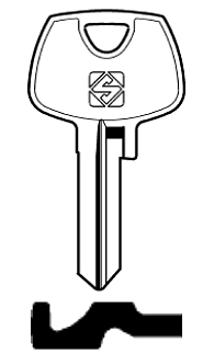 Afbeelding van Silca Cilindersleutel brass BRA7R