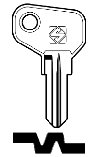 Afbeelding van Silca Cilindersleutel staal ABS2R