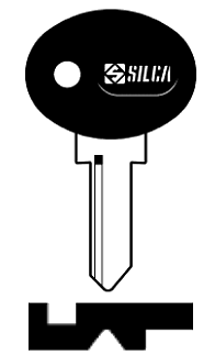 Afbeelding van Silca Autosleutel plastic kop staal MM1RP