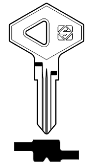 Afbeelding van Silca Autosleutel z/plastic kop staal VAC59