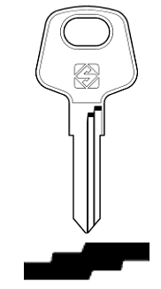 Afbeelding van Silca Autosleutel z/plastic kop staal WT10