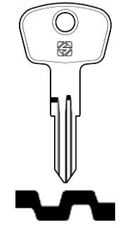 Afbeelding van Silca Autosleutel z/plastic kop staal WT4