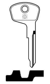 Afbeelding van Silca Autosleutel z/plastic kop staal WT5