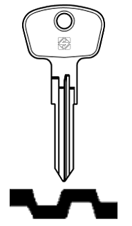 Afbeelding van Silca Autosleutel z/plastic kop staal WT6