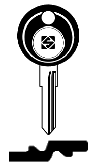 Afbeelding van Silca Autosleutel plastic kop staal WT7AP