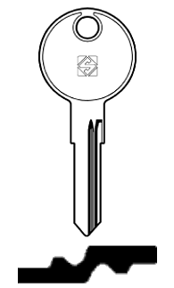 Afbeelding van Silca Autosleutel z/plastic kop staal WT9