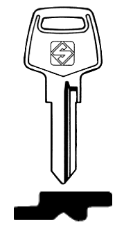 Afbeelding van Silca Autosleutel z/plastic kop brass LMP5