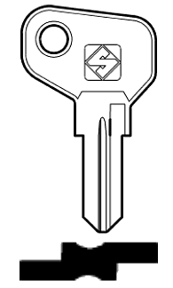 Afbeelding van Silca Autosleutel z/plastic kop staal ABS3