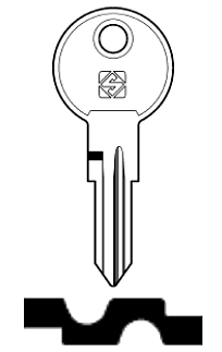 Afbeelding van Silca Autosleutel z/plastic kop staal AF14A