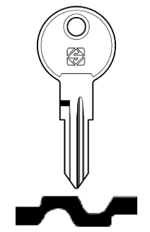 Afbeelding van Silca Autosleutel z/plastic kop staal AF14B