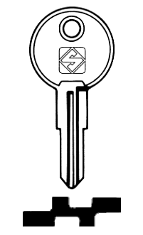 Afbeelding van Silca Autosleutel z/plastic kop staal AF15A