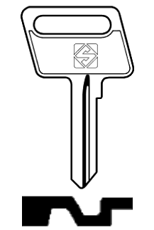 Afbeelding van Silca Autosleutel z/plastic kop staal AF16B