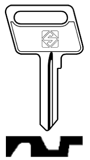 Afbeelding van Silca Autosleutel z/plastic kop staal AF16D