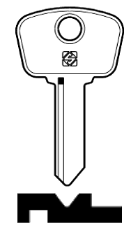 Afbeelding van Silca Autosleutel z/plastic kop staal AF5A