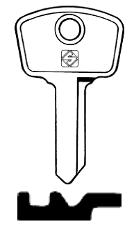 Afbeelding van Silca Autosleutel z/plastic kop staal AF5D