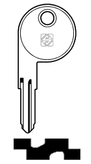 Afbeelding van Silca Autosleutel z/plastic kop staal AR1