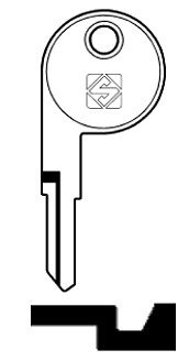 Afbeelding van Silca Autosleutel z/plastic kop staal AR10