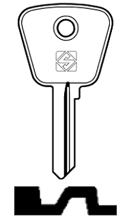 Afbeelding van Silca Autosleutel z/plastic kop staal AR17A