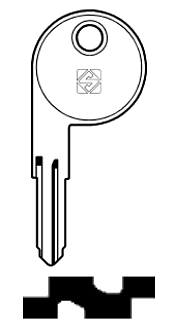 Afbeelding van Silca Autosleutel z/plastic kop staal AR2