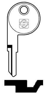 Afbeelding van Silca Autosleutel z/plastic kop staal AR9