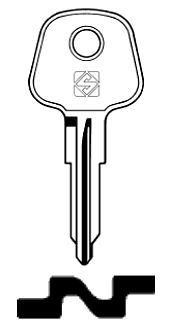 Afbeelding van Silca Autosleutel z/plastic kop staal AU1R