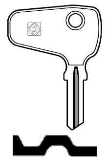 Afbeelding van Silca Contactsleutel staal BH5