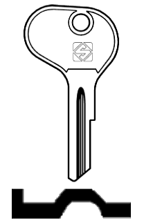 Afbeelding van Silca Autosleutel z/plastic kop staal BH7