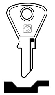 Afbeelding van Silca Autosleutel z/plastic kop staal BO4