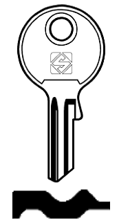 Afbeelding van Silca Autosleutel z/plastic kop staal BT1