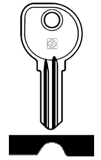 Afbeelding van Silca Autosleutel z/plastic kop staal CL1