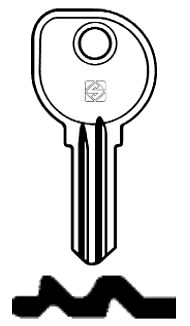 Afbeelding van Silca Autosleutel z/plastic kop staal CL4