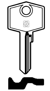 Afbeelding van Silca Autosleutel z/plastic kop staal DR1R